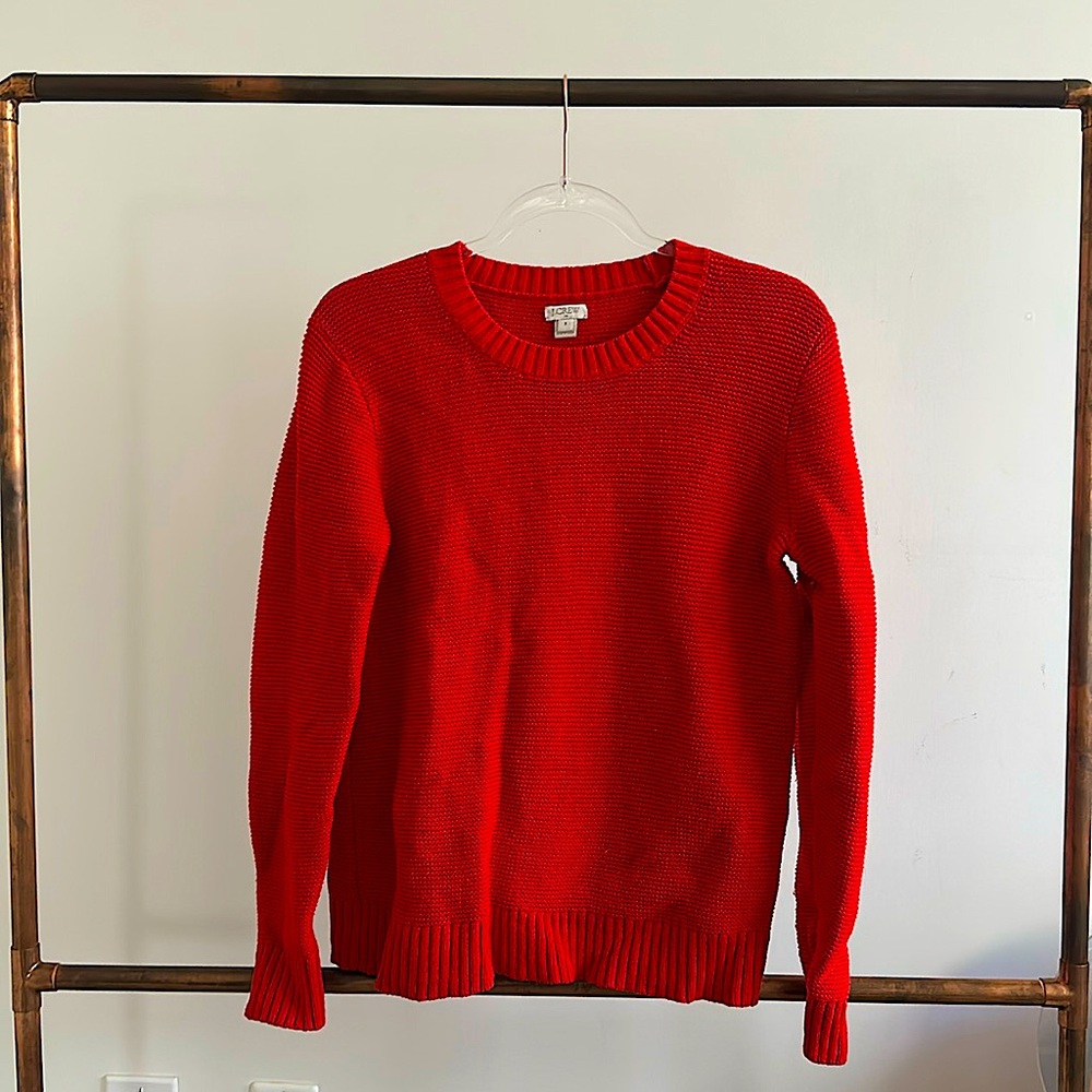 J. Crew Red Crewneck Sweater
